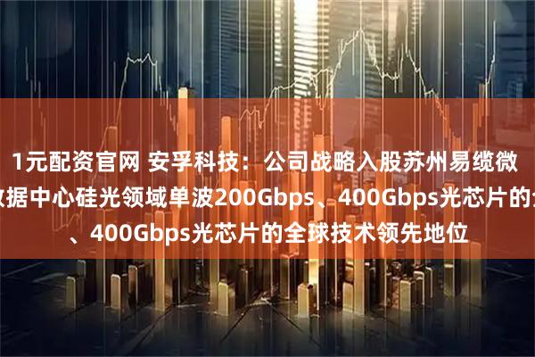 1元配资官网 安孚科技：公司战略入股苏州易缆微 标的公司确立了数据中心硅光领域单波200Gbps、400Gbps光芯片的全球技术领先地位
