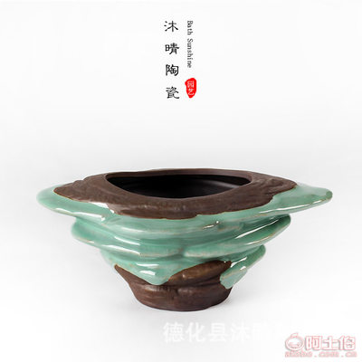 【沐晴陶瓷厂家直销哥窑花盆陶瓷汝窑花盆多肉植物室内绿植花卉陶瓷盆栽批发】德化县沐晴陶瓷厂 - 产品库